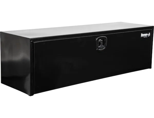 1732310 – BUYERS PROD Tool Box, Underbody 1 Recessed Drop Door Powder Coated Black Carbon Steel 18 Inch Height x 48 I...